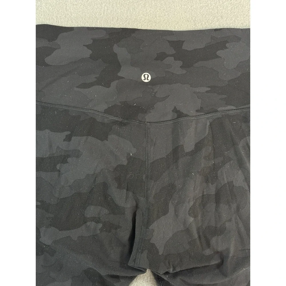 Lululemon Wunder Under High-Rise Leggins 8 Black Camo High‎ Rise Athletic